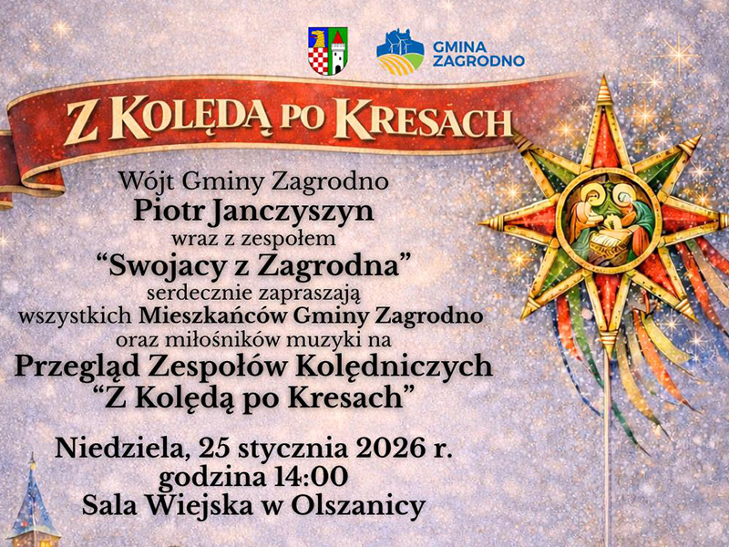"Z kolędą po kresach". Plakat informacyjny