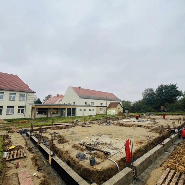 Budowa żłobka w gminie Zagrodno. Prace budowlane