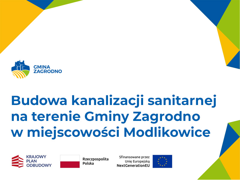 Budowa kanalizacji sanitarnej na terenie Gminy Zagrodno w miejscowości Modlikowice