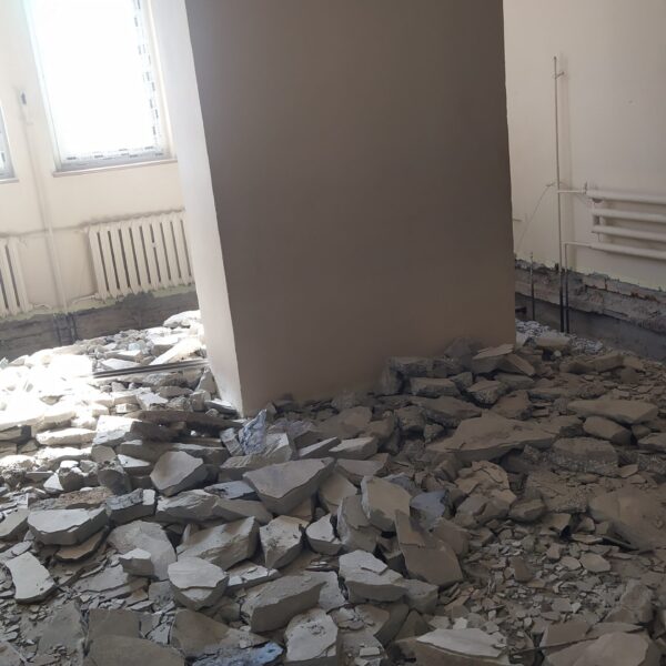 Poprawa efektywności energetycznej budynku na terenie Gminy Zagrodno. Prace wykończeniowo-budowlane.