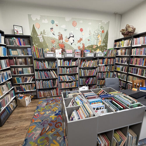 Gminna Biblioteka Publiczna w Zagrodnie. Sala z książkami.