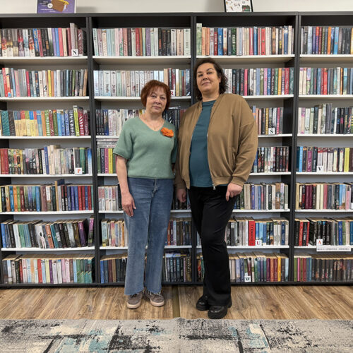 Gminna Biblioteka Publiczna w Zagrodnie. Panie pracujące w bibliotece.