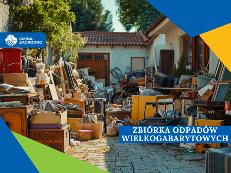 Zbiórka odpadów wielkogabarytowych. Plakat informacyjny