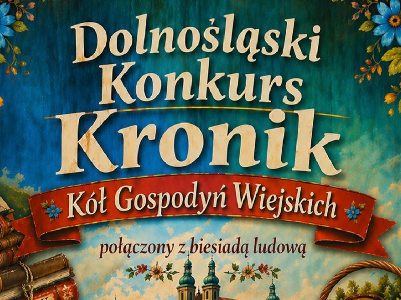 Dolnośląski Konkurs Kronik Kół Gospodyń Wiejskich. Plakat informacyjny.